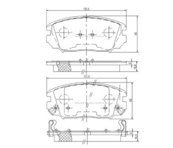 Комплект спирачни накладки NIPPARTS за HYUNDAI SONATA VI (YF) от 2009 до 2015