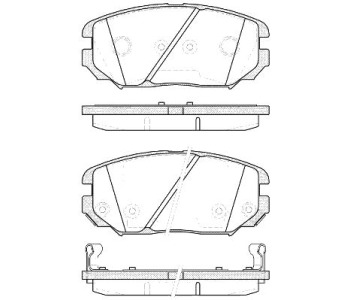 Комплект спирачни накладки ROADHOUSE за HYUNDAI TUCSON (JM) от 2004 до 2010