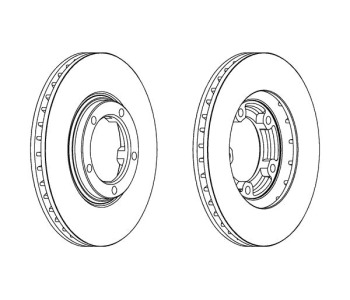 Спирачен диск вентилиран Ø254mm FERODO за HYUNDAI H-1 товарен от 1997 до 2008