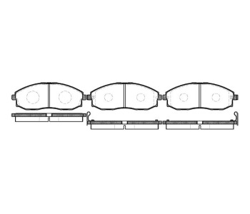 Комплект спирачни накладки ROADHOUSE за HYUNDAI H-1 Starex пътнически от 1997 до 2007