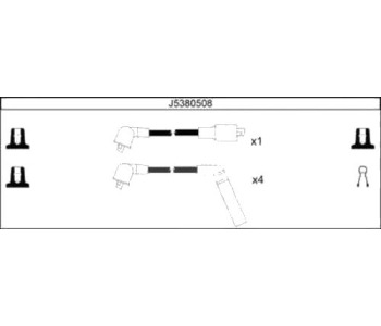 Комплект запалителни кабели NIPPARTS за HYUNDAI H-1 Starex пътнически от 1997 до 2007