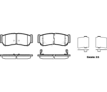 Комплект спирачни накладки ROADHOUSE за HYUNDAI H-1 Starex пътнически от 1997 до 2007