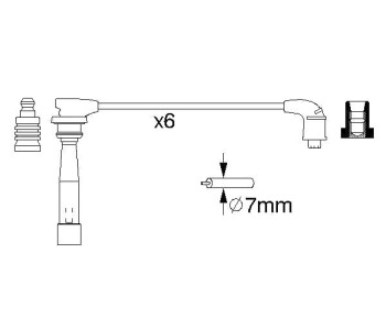 Комплект запалителни кабели BOSCH за HYUNDAI TRAJET (FO) от 2000 до 2008