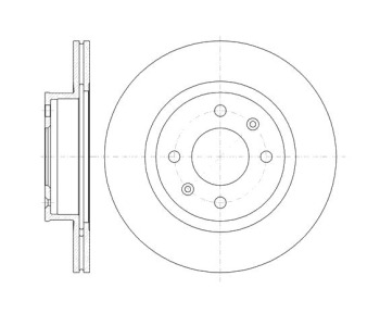 Спирачен диск вентилиран Ø252mm за HYUNDAI i10 (BA, IA) от 2013