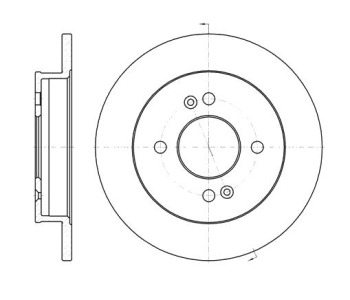 Спирачен диск плътен Ø234mm за HYUNDAI i10 (PA) от 2007 до 2013