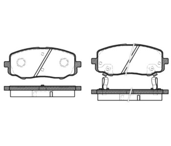 Комплект спирачни накладки ROADHOUSE за HYUNDAI i10 (PA) от 2007 до 2013