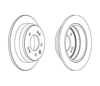 Спирачен диск плътен Ø262mm FERODO за HYUNDAI i30 (FD) от 2007 до 2011