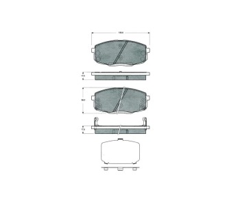 Комплект спирачни накладки STARLINE за HYUNDAI i30 (FD) комби от 2007 до 2012