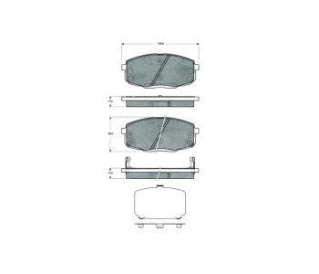 Комплект спирачни накладки STARLINE за HYUNDAI i30 (FD) от 2007 до 2011