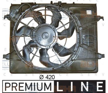 Вентилатор, охлаждане на двигателя HELLA 8EW 351 043-351 за HYUNDAI i30 (FD) от 2007 до 2011