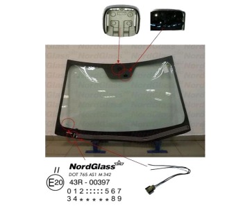 Челно стъкло NordGlass за HYUNDAI i30 (FD) от 2007 до 2011