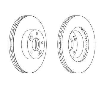 Спирачен диск вентилиран Ø300mm FERODO за HYUNDAI SONATA V (NF) от 2005 до 2010