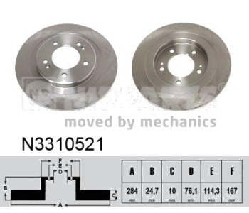 Спирачен диск плътен Ø284mm NIPPARTS за HYUNDAI i40 (VF) от 2012
