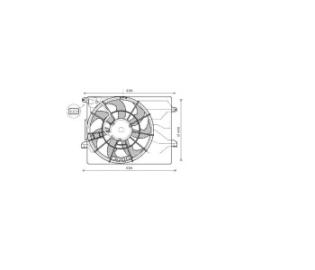 Вентилатор охлаждане на двигателя P.R.C за HYUNDAI i40 (VF) от 2012