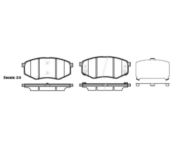 Комплект спирачни накладки ROADHOUSE за HYUNDAI SONATA VI (YF) от 2009 до 2015