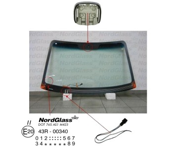 Челно стъкло NordGlass за HYUNDAI TUCSON (JM) от 2004 до 2010