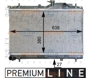 Радиатор, охлаждане на двигателя HELLA 8MK 376 762-301 за HYUNDAI MATRIX (FC) от 2001 до 2010