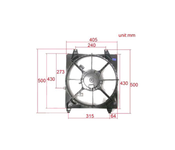 Вентилатор охлаждане на двигателя P.R.C за HYUNDAI SANTA FE II (CM) от 2005 до 2012