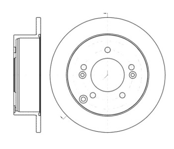 Спирачен диск плътен Ø262mm за HYUNDAI SONATA V (NF) от 2005 до 2010