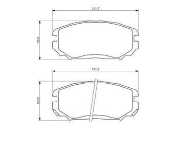 Комплект спирачни накладки BOSCH за HYUNDAI SONATA V (NF) от 2005 до 2010