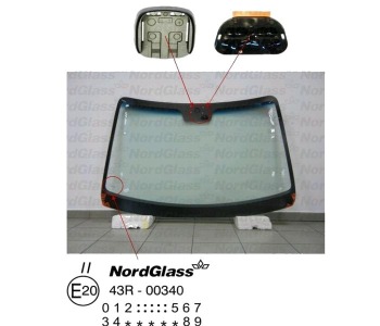 Челно стъкло NordGlass за HYUNDAI TRAJET (FO) от 2000 до 2008
