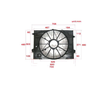 Вентилатор охлаждане на двигателя P.R.C за HYUNDAI TUCSON (JM) от 2004 до 2010