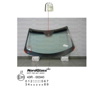 Челно стъкло NordGlass за HYUNDAI VELOSTER (FS) от 2011