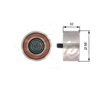 Паразитна/ водеща ролка, зъбен ремък GATES T42141 за KIA CARENS II (FJ) от 2002 до 2006