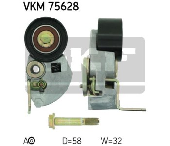 Обтяжна ролка, ангренаж SKF VKM 75628 за KIA SPORTAGE (JE, KM) от 2004 до 2010