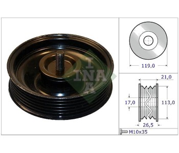 Паразитна/ водеща ролка, пистов ремък INA 532 0695 10 за HYUNDAI MATRIX (FC) от 2001 до 2010