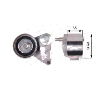 Обтяжна ролка, ангренаж GATES T41309 за HYUNDAI SANTA FE II (CM) от 2005 до 2012