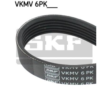 Пистов ремък SKF VKMV 6PK2506 за HYUNDAI SANTA FE II (CM) от 2005 до 2012