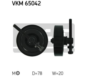 Обтящна ролка, пистов ремък SKF VKM 65042 за KIA SPORTAGE (JE, KM) от 2004 до 2010