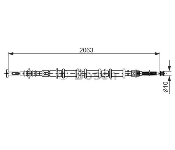 Жило ръчна спирачка BOSCH за FIAT MULTIPLA (186) от 1999 до 2010