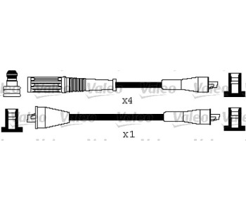 Комплект запалителни кабели VALEO за FIAT FIORINO I (127) от 1977 до 1987