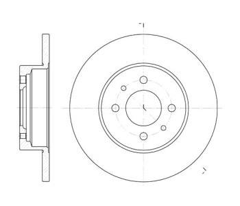 Спирачен диск плътен Ø257mm за FIAT REGATA (138) от 1983 до 1990