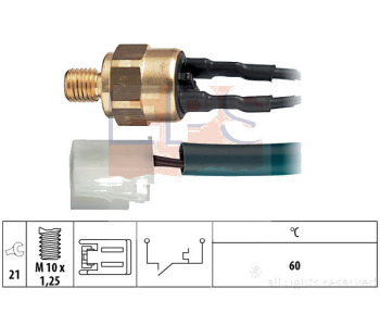 Термошалтер, предупредителна лампа за охладителната течност EPS 1.840.094 за FIAT PUNTO (176) от 1993 до 1999