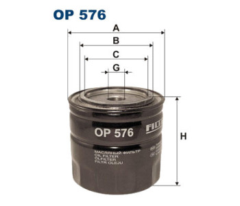 Маслен филтър FILTRON OP 576 за SEAT FURA (025A) от 1982 до 1986