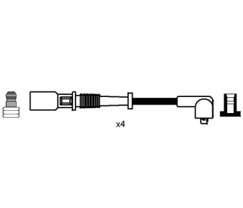 Комплект запалителни кабели NGK за FIAT CINQUECENTO (170) от 1991 до 1998