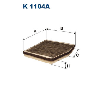 Филтър купе (поленов филтър) FILTRON K 1104A за FIAT DOBLO (223) товарен от 2001 до 2010
