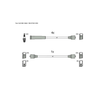 Комплект запалителни кабели STARLINE за FIAT FIORINO II (146) товарен от 1988 до 2005