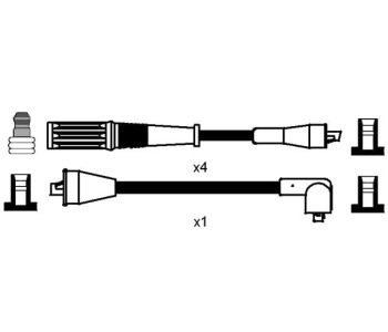 Комплект запалителни кабели NGK за FIAT FIORINO II (146) товарен от 1988 до 2005