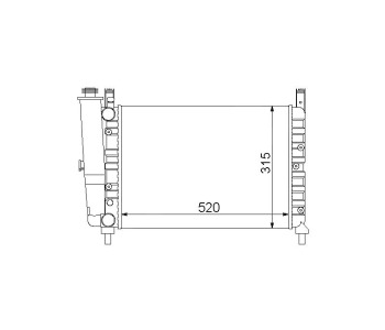 Воден радиатор TOP QUALITY за FIAT FIORINO II (146) товарен от 1988 до 2005