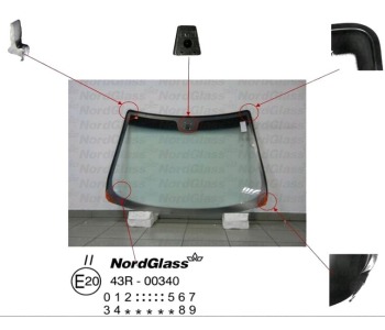 Челно стъкло NordGlass за FIAT PUNTO GRANDE (199) от 2005 до 2012
