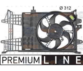 Вентилатор, охлаждане на двигателя HELLA 8EW 351 039-641 за FIAT PUNTO (188) от 1999 до 2012