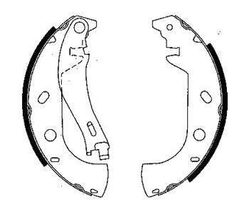 Комплект спирачни челюсти DELPHI за FIAT MULTIPLA (186) от 1999 до 2010