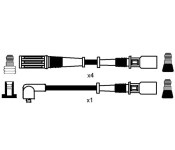 Комплект запалителни кабели NGK за FIAT RITMO (138_) от 1978 до 1988