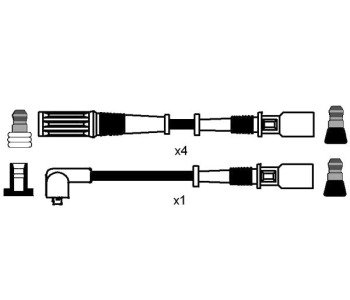 Комплект запалителни кабели NGK за FIAT UNO (146) от 1983 до 1995