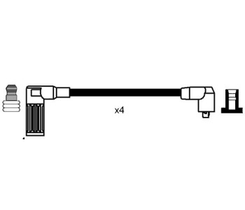 Комплект запалителни кабели NGK за FIAT PANDA (141) от 1980 до 2004