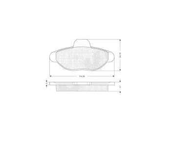 Комплект спирачни накладки STARLINE за FIAT PANDA (169) от 2003 до 2012